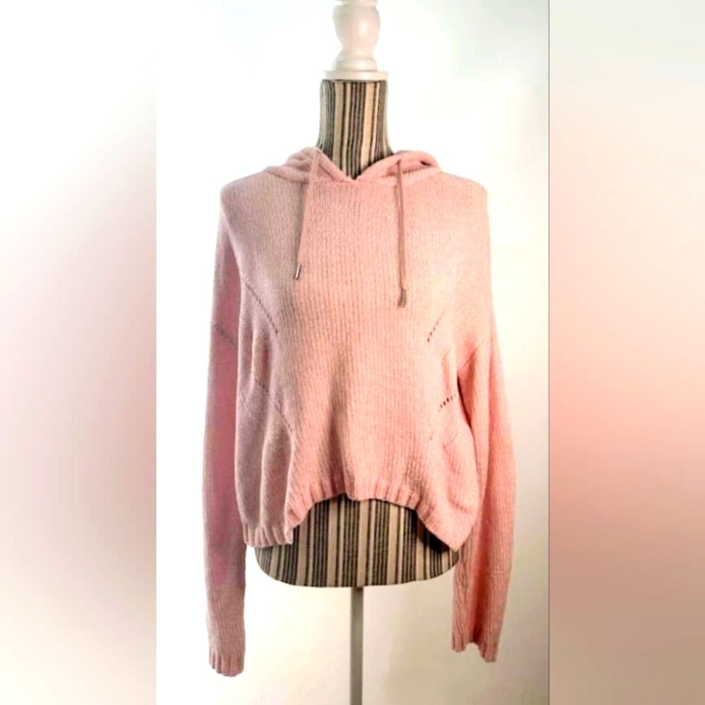 Heart Soul Soft Pink Cropped Hoodie | Size XL